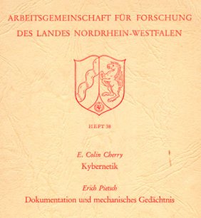 Title page of  'Documentation and mechanical memory'