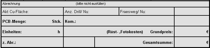 Wird von FWE zur Abrechnung ausgefüllt